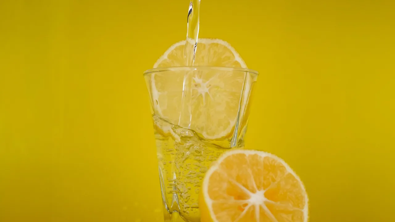 Eau au citron dans un verre, boisson autorisée pendant le jeûne intermittent